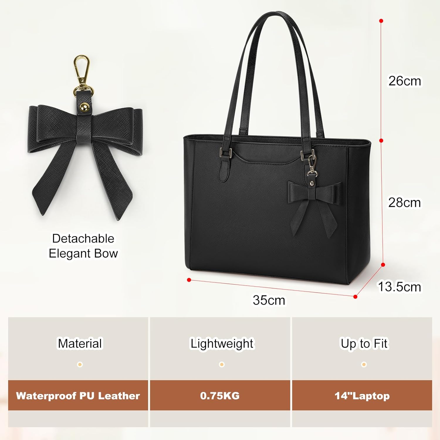 KTMOUW Handbags for Women Large Capacity PU Leather Tote Bags for Women with Zip, Shoulder Bag Ladies Handbag Tote Bag for School Work Travel Shopping Black