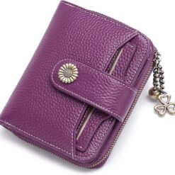 SENDEFN Purses for Women Genuine Leather Small Bifold Compact Womens Wallet with RFID Protection