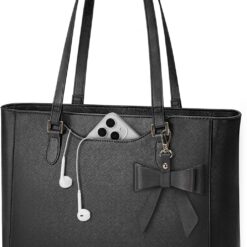 KTMOUW Handbags for Women Large Capacity PU Leather Tote Bags for Women with Zip, Shoulder Bag Ladies Handbag Tote Bag for School Work Travel Shopping Black